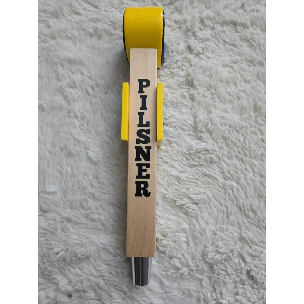 Snake River Brewing Monarch Pilsner Wooden Beer Tap Handle Yellow Draft...